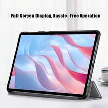 适用于荣耀 Pad X9 X8 X8A X8Pro 11.5 SE 11 11.5 英寸 S 平板电脑保护套适用于小新 Pad Tab M9 M10 M11 保护套适用于 Galaxy Tab S10 S9 S8 S7 FE Plus S6 Lite 平板电脑皮革三折叠支架保护套适用于 iPad Pro 11 Air 11 13 适用于小米 Redmi Pad SE 6S Pro 自动睡眠边缘保护壳 - 灰 - 查看 6