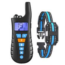 Dog Training Collar Dog Barking Collar Remote Control Electric Shock Cat Collar 3300FT Waterproof Rating IP67 3 Training Modes (Beep, Shock, Shock Mode) Can Effectively Correct Bad Behavior - Màu xanh lam - Xem 1