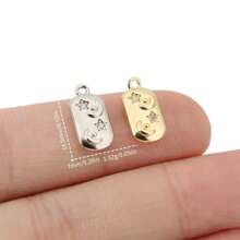 3 Pieces Of Handmade DIY Pendant Jewelry, Copper Inlaid With Zirconia, Plated With 18K Gold, Available In Various Styles Such As Flowers, Crosses, And Heart Pendants. Exquisite And Fashionable Accessories That Can Be Made Into Earrings, Necklaces, Bracelets, And Anklets. Also A Great Gift For Friends.