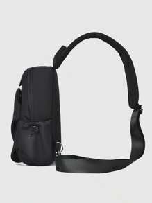 1 Pc Multi-Pocket Nylon Crossbody Bag Shoulder Bag Chest Bag Anti-Theft Lightweight Suitable For Travel Shopping Leisure