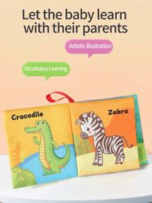 6pcs Tear-Resistant Cloth Books, Fruit & Animal Cognitive Toys, Promote Early Learning & Cognitive Development, Christmas, Birthday, Thanksgiving Gift, Doctor Toy Set, Baby Sensory Books, Baby Toys, Baby Cloth Books, Baby Cognitive Books