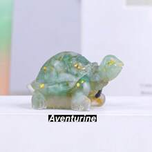 1 pièce Statue de tortue en cristal naturel, pierre de Reiki, figurine de tortue, amulette, sculpture Feng Shui pour la décoration de la maison et du bureau