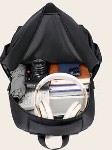 Casual Solid Color Versatile Backpack, Large Capacity School Backpack, Travel Vacation Backpack, Back To School Backpack - Multicolor - View 5