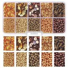 1 Box Multi-Element Glass Beads And Sequins For Jewelry Making DIY Bracelets Necklaces Craft Beads - Multicolor - View 13