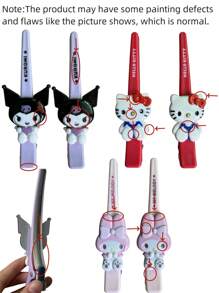 Sanrio 1/2/4/8 pezzi Fermagli per capelli Hello Kitty, My Melody, Kuromi, Cinnamoroll, parole Y2K, fermagli per capelli a forma di gatto kawaii, accessori per capelli, regali, decorazioni per il bagno, decorazioni autunnali, accessori per il ritorno a scuola