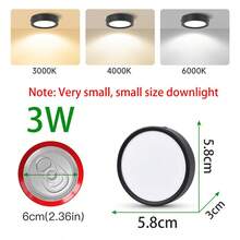 CANMEIJIA Đèn LED gắn trần hiện đại gắn trần 5W 10W 15W 25W Đèn phòng ngủ siêu mỏng phòng khách 220V - Đèn downlight gắn nổi - Xem 60