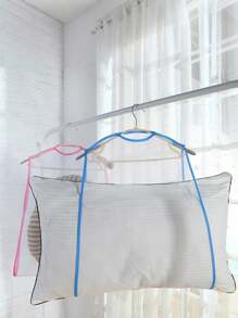 2pcs Multi-Color Hollow Pillow Drying Net Bag, Home Cleaning Pillow Core Drying Bag, Laundry Cleaning And Drying Supplies, Breathable And Easy To Dry, Use With Hangers, Suitable For Pillows, Lumbar Cushions, Cushions