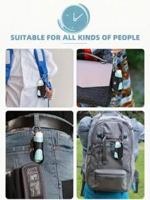 Artificial Leather Asthma Inhaler Holder, Unisex Casual Faux Leather Keychain Pouch, Portable Protective Travel Case Suitable For Asthma Inhalers And Cough Syrup, Easy To Carry Accessory While Going Out, Inhaler Holder PU Leather Keyring Protective Travel Carrying Mini Leather Box, Lightweight Carrying Case With Carabiner, Does Not Include Inhaler (Box Only), Artificial Leather Holder, Inhaler Accessories