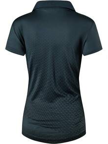 jeansian 1件女款運動短袖Polo恤T恤，快幹透氣，適用於網球/羽毛球/高爾夫/保齡球，顏色：粉紅色和黑色，款式：SWT251