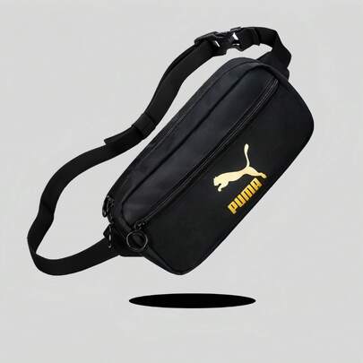 Puma Gold Label Men's And Women's Couple Sports Fitness Messenger Bag Leisure Waist Bag Outdoor Travel Chest Bag Shoulder Bag