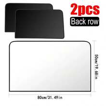 4件装磁性汽车侧窗遮阳伞 - 钛银色前后隐私窗帘，防晒，适合天鹅绒和换尿布，适用于汽车、轿车、SUV，强力粘合，可用作窗帘，汽车配件
