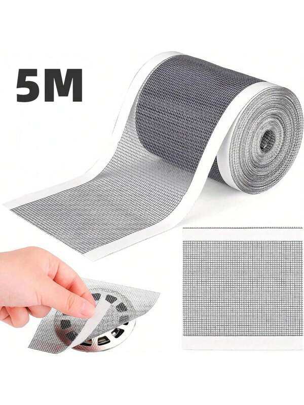 5M/1roll Disposable Cuttable Bathroom Floor Drain Sticker Shower Sewer Mesh Filter Hair Catcher Kitchen Sink Sewer Outlet Mesh Tape Bathroom Accessories