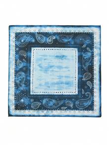 1条简约印花70厘米方巾，新款春季女士头巾，多功能腰带，包包装饰，发带，时尚连衣裙围巾 - 彩色 - 查看 3