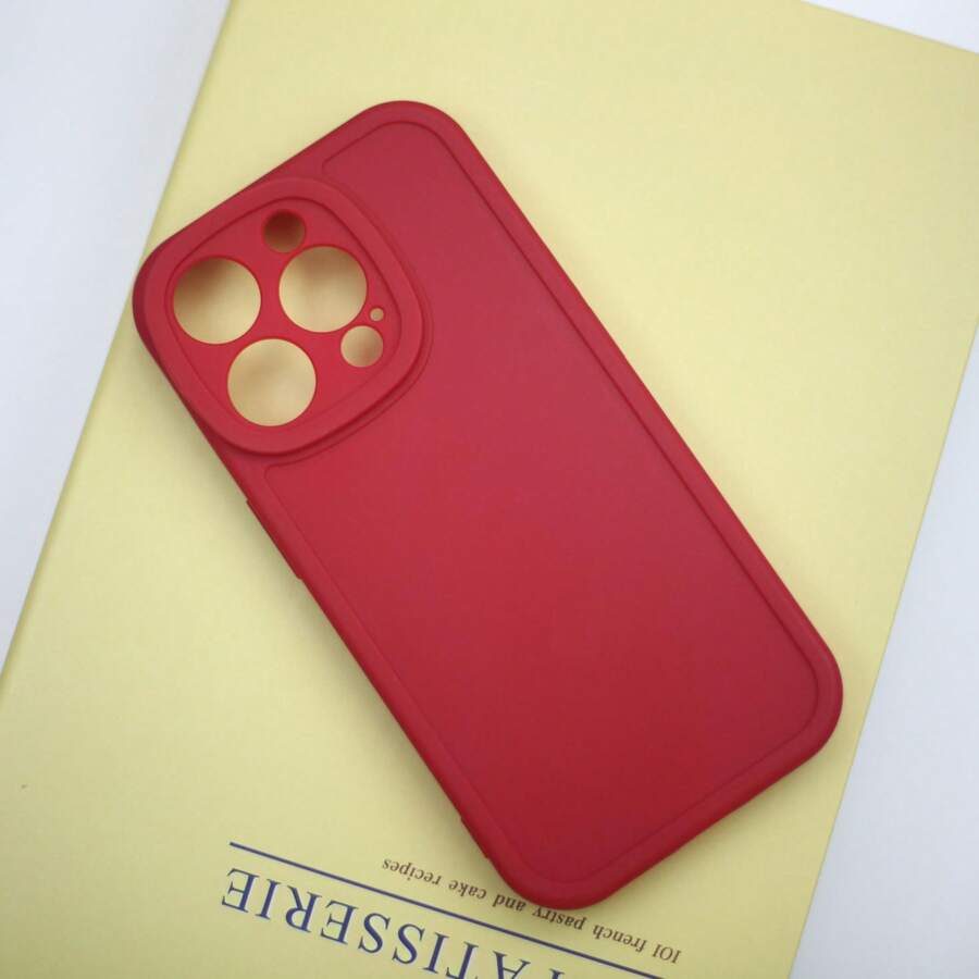 Funda de TPU para phone 1, 12, 13, 14 y 15 Pro Max. Fabricada en silicona TPU suave. 1 unidad. - Rojo - Ver 1