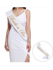 16 Pieces Bride To Be Sashes Set, 15 Pieces Black With 1 Piece White Sash's Gold Text For Hen Night Party Wedding Ladies Night Out - Multicolor - View 6