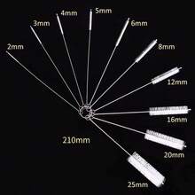 10pcs Multipurpose Cleaning Brush Set - Long Straw Brush, Small Bottle Brush, Straw Cleaner, Pipe Brush, For Teapot Cleaning And Hard To Reach Corners,Cup Straw Cleaning Brush, Reusable Straw Cleaning Brush, Suitable For Water Bottles And Straws - White - View 4