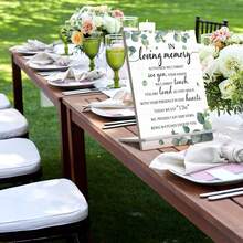 1pc 11inch Memorial Table Sign For Wedding, We Know You Would Be Here Today If Heaven Wasn't So Far Away Wedding Sign, Wooden Wedding Decor Loving Memory Sign For Ceremony And Reception ,Wedding Decor,Home Decor ,Room Decor (Fresh Style) Gifts Birthday Graduation Birthday Decorations Party Decorations Bachelorette - Multicolor - View 9