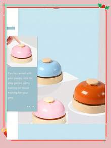 4个装手动按压铃铛，可作召唤铃、应答铃、前台服务铃、餐桌铃、宠物铃、宠物铃、宠物如厕训练铃等，圣诞礼物/房间装饰