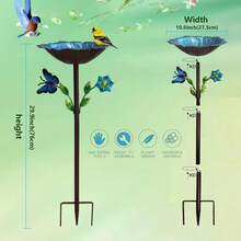 1pc Iron Butterfly Flower & Leaf Design Bird Feeder, For Outdoor Use With Stake, Simple Installation