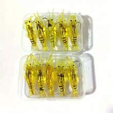 10/20pcs Bionic Soft Shrimp, 4cm/1.57in Jigging Soft Artificial Fishing Lure With Hook, Fishing Accessories For Trout Bass - Multicolor - View 5