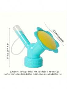 1pc 2-In-1 Sprinkler Head, Fits Soda & Beverage Bottles, Ideal For Flowers & Gardening, Threaded, Random Colors