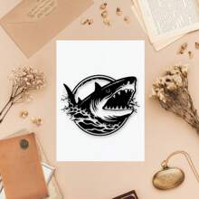 1 pièce de matrice de coupe en métal gris en forme de requin, modèle de sculpture sur papier pour la confection de cartes, le scrapbooking, les albums DIY et l'artisanat décoratif de découpe de métal