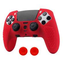 1 Stück Schutzhülle für PlayStation 5 Elite Controller + 2 Stücke Joystick Kappen-Set, Stoßfest, Kratzsicher, rutschfest, schweißfest, staubdicht, verbessert die Spielkontrolle