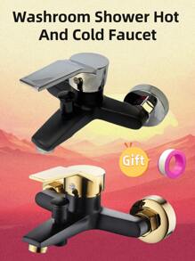 1pc Upgrade Your Shower With A Classic Ful Hot & Cold Water Mixer Valve - Easy Install, No Battery Needed, Showerhead Set, Three-Way Bathtub Faucet