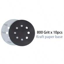 Bộ 10/36 tờ giấy nhám khô và ướt 5 inch - Độ nhám 240-10000 - Bộ đệm nhám có khóa dán, thích hợp cho phụ kiện máy mài điện. - Giấy nhám 8 lỗ 5 inch - Xem 11