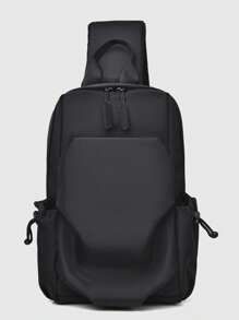 1 Pc Multi-Pocket Nylon Crossbody Bag Shoulder Bag Chest Bag Anti-Theft Lightweight Suitable For Travel Shopping Leisure
