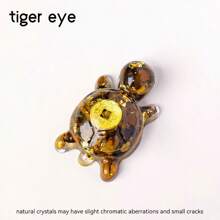 1 pièce Statue de tortue en cristal naturel, pierre de Reiki, figurine de tortue, amulette, sculpture Feng Shui pour la décoration de la maison et du bureau