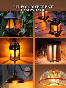 4 pezzi Lampadine a LED a effetto fiamma, attacco E26/E27, lampadine a fiamma per Ognissanti, lampadine gialle a luce tremolante con effetto capovolto, 4 modalità di luce a fiamma, per Natale, feste, decorazioni per interni ed esterni.