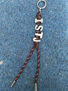 1pc Original Design Bag Pendant MBTI Personalized Series Braided Rope Couple Keychain Fashion Bag Hanging Rope Pants Chain Friends Gift Y2K Crochet Goth - Brown - View 20