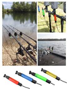 1 Stück Biss-Alarm Karpfen Angeln Haken Bobbins Indikatoren Angelwecker Stahl (zufälliges Kopfmuster) Kette Biss-Alarm Angelwerkzeug Karpfenangeln Bobbins, gemischte Farbe, hochbrechendes Polymer, ohne Batterie, kein Magnesiumstab/Feuerstein, für Angelwecker-Anzeige, Unabhängigkeitstag, Halloween, Tag der Arbeit