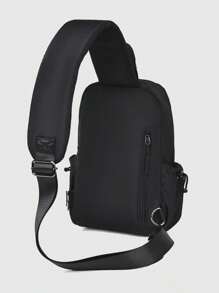 1 Pc Multi-Pocket Nylon Crossbody Bag Shoulder Bag Chest Bag Anti-Theft Lightweight Suitable For Travel Shopping Leisure