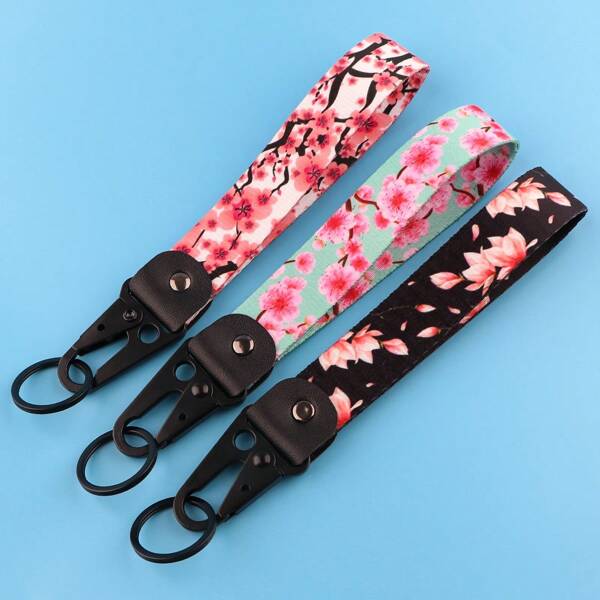 1pc Cherry Blossom Carabiner Keychain, Suitable For Backpacks, Bags And Clothes, Perfect For Friends Car Accessories Bag Charm School Cute Goth Y2k Christmas Gift Ideas