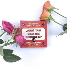 Juego de preguntas "¿Cuánto me conoces?" de diversión después de la cena para familiares y amigos - Mejora las emociones, promueve la armonía y anima el ambiente. Tamaño 8,3 cm x 8,3 cm x 2 cm. Juego de cartas para regalo de Halloween, Navidad, fiestas, Pascua, cumpleaños, juegos al aire libre, juegos para adultos, fiestas, regalos, artículos para fiestas de Pascua - Español - Ver 8