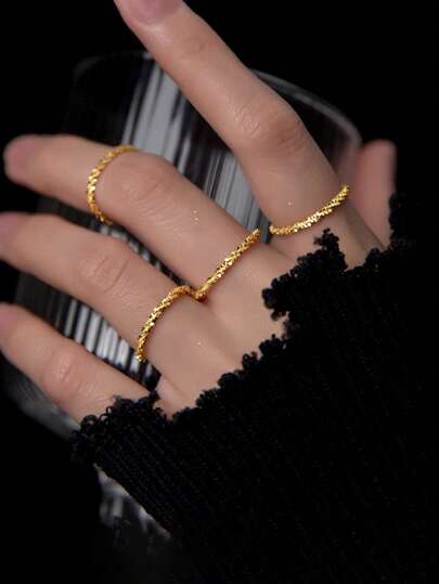 BALMORA 1 pièce Anneau minimaliste torsadé argent sterling