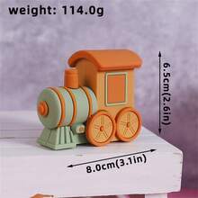 Set de 7 piezas de decoraciones de pastel con diseño de oso lindo para fiesta de cumpleaños, bautizo, revelación de género, decoración de cumpleaños, de material de goma suave y reutilizable (rosa, azul, verde) - Multicolor - Ver 5