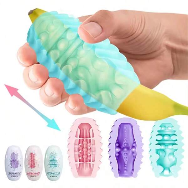 LANSKLBD Male Masturbator Egg Erotic Toy For Adultl Silicone Penis Exercise Masturbation Cup Sex Toys For Men Protable Blowjob Sex Shop