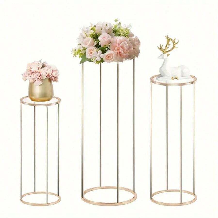 Party Cylinder Stand - Party Cylinder Base Stand, Cake Cylinder Stand With Acrylic Panel, Suitable For Table Wedding Centerpieces, Birthday Party Backdrop Decorations