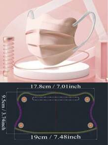 50 piezas/paquete; Tamaño de la máscara: Ancho 9.5cm, Longitud superior 17.8cm, Longitud inferior 19cm; Máscara protectora con forma de mariposa que realza la belleza, disponible en varios colores para satisfacer el deseo de belleza e individualidad de las personas. Mientras protege la salud, también puede mostrar el sentido de la moda personal; El diseño ergonómico crea un producto de máscara cómodo y de moda.