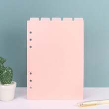 6/12pcs A5 Binder Dividers,6 Ring Binder Dividers With Tabs, With 6 Tabs Transparent Plastic Binder Index Dividers, 6 Ring File Separators Page Dividers,School Supplies,Back To School - Multicolor - View 6