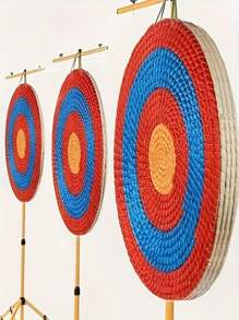 Objetivo de tiro con arco de paja trenzada - Equipo de práctica de tiro al aire libre, fácil de extraer y proteger flechas, material de paja de color mezclado, accesorio de tiro con arco, adecuado para tiro al aire libre sobre hierba, camping al aire libre