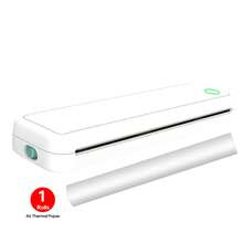 Impressora térmica portátil sem fio, impressora sem tinta que suporta tamanho de papel A4, imprime currículos, partituras, provas e outros arquivos de conteúdo, para viagens, escritório, casa, imprima em qualquer lugar, a qualquer momento
