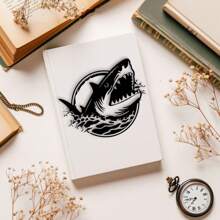 1 pièce de matrice de coupe en métal gris en forme de requin, modèle de sculpture sur papier pour la confection de cartes, le scrapbooking, les albums DIY et l'artisanat décoratif de découpe de métal