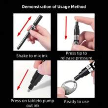 2pcs Gold And Silver Metallic Markers - Waterproof, Suitable For DIY Crafts, Applicable On Black Paper, Glass, Rocks, Halloween Pumpkins, Card Making, Scrapbooking, Christmas, Resin Arts And Office Supplies Back To School