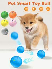 1 كرة أليف ذكية جديدة، وضعان، مزودة بإضاءة LED مدمجة، لعبة كلاب، للمشي مع الكلب/القط، للترفيه الذاتي، لعبة مضغ للحيوانات الأليفة، لإغراء الحيوان الأليف، كرة قفز آلية