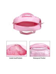 Gym Bag For Women,Lightweight Carry On Weekender Duffel,Solid Color Simple Versatile Multi-Layer Training Bag,Yoga Bag,Suitable For Short-Distance Business Trips, Travel, Fitness, Sports And Tourism - 粉色 - 查看 5
