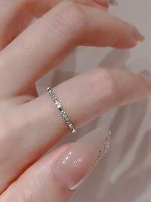 Minimalist 18K Gold Plated Stainless Steel Cubic Zirconia Stack Rings, Suitable For Women's Daily Wear